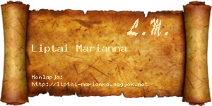 Liptai Marianna névjegykártya